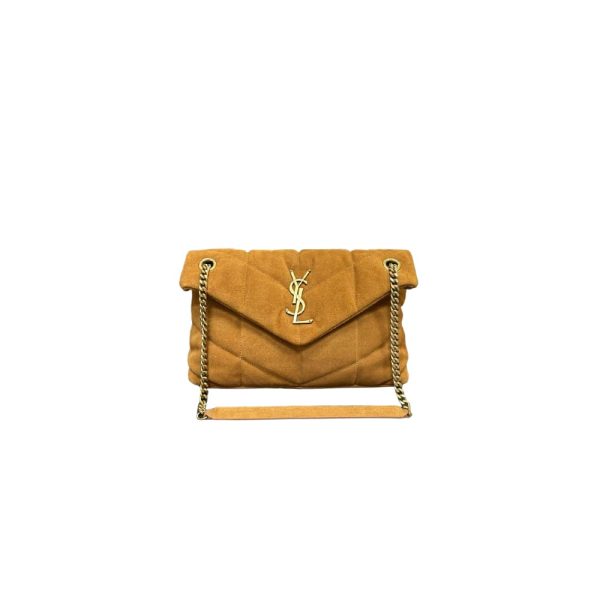 YSL PUFFER small in suede(HIGH-END GRADE)
