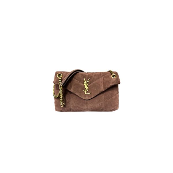 YSL PUFFER small in suede(HIGH-END GRADE)