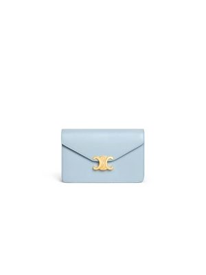 CELINE MARGO Shiny Calfskin Leather Chain Wallet