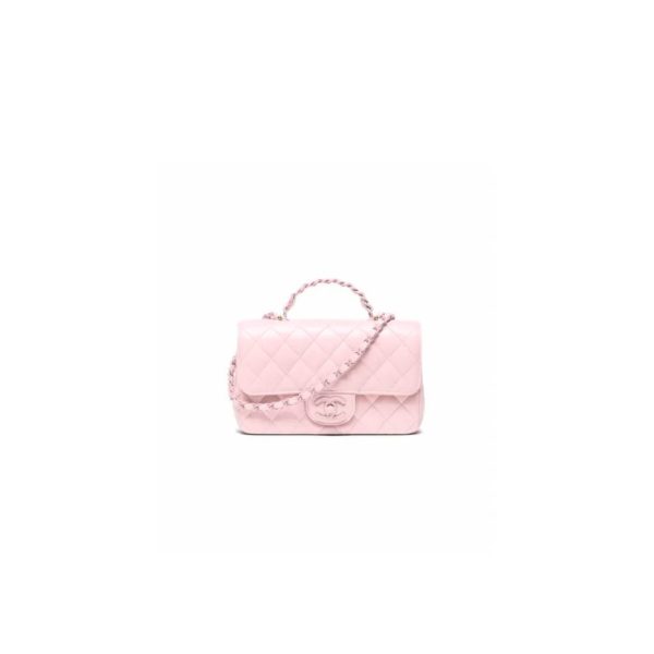 CHANEL Mini Flap Bag with Top Handle(high-end grade)