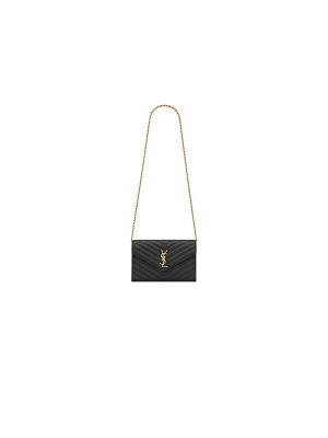 YSL cassandre chain wallet in lambskin