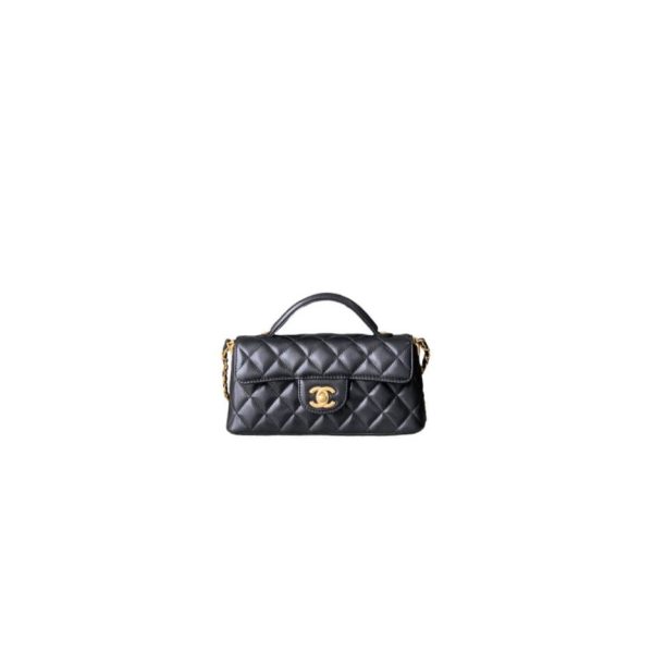 CHANEL Mini Flap Bag with Top Handle(high-end grade)