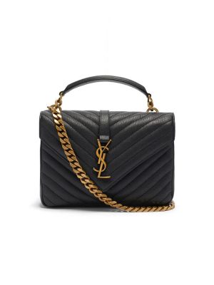 Saint Laurent College quilted-leather satchel bag