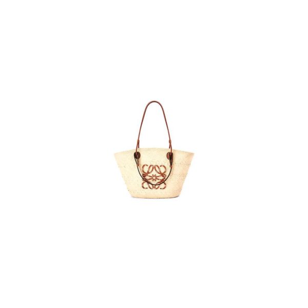 LOEWE Medium Anagram Basket in Palm and Calfskin(HIGH-END GRADE)