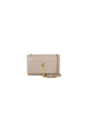 YSL kate medium tassel in crocodile-embossed leather