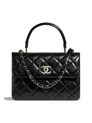 CHANEL FLAP BAG WITH TOP HANDLE