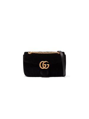 GG Velvet Small Marmont shoulder bag