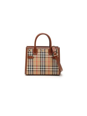 Pocket Medium leather-trimmed canvas tote