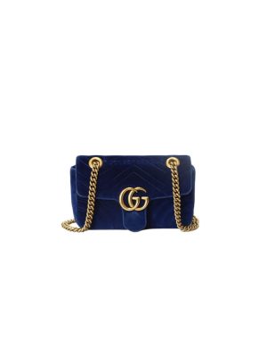 GG Velvet Small Marmont shoulder bag