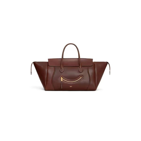 CELINE MEDIUM SMILING NEW LUGGAGE IN SUPPLE SHINY LAMBSKIN(HIGH-END GRADE)