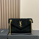 YSL PUFFER small in suede(HIGH-END GRADE)