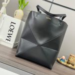 LOEWE Medium Puzzle Fold tote in shiny calfskin(HIGH-END GRADE)