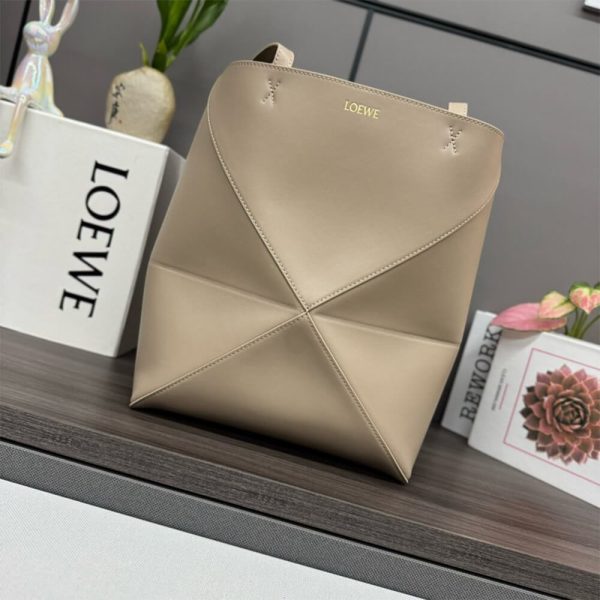 LOEWE Medium Puzzle Fold tote in shiny calfskin(HIGH-END GRADE)