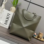 LOEWE Medium Puzzle Fold tote in shiny calfskin(HIGH-END GRADE)
