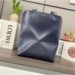 LOEWE Medium Puzzle Fold tote in shiny calfskin(HIGH-END GRADE)