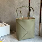 LOEWE Medium Puzzle Fold tote in shiny calfskin(HIGH-END GRADE)