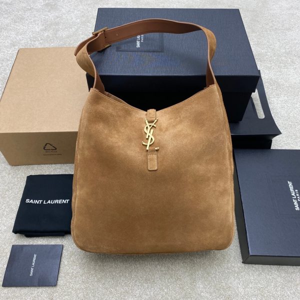 YSL Large LE 5 À 7 bag in soft suede