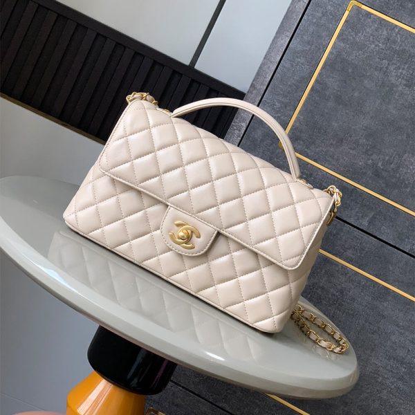CHANEL large Flap Bag With Top Handle(high-end grade)