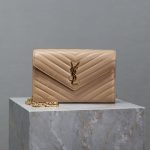 YSL cassandre chain wallet in lambskin