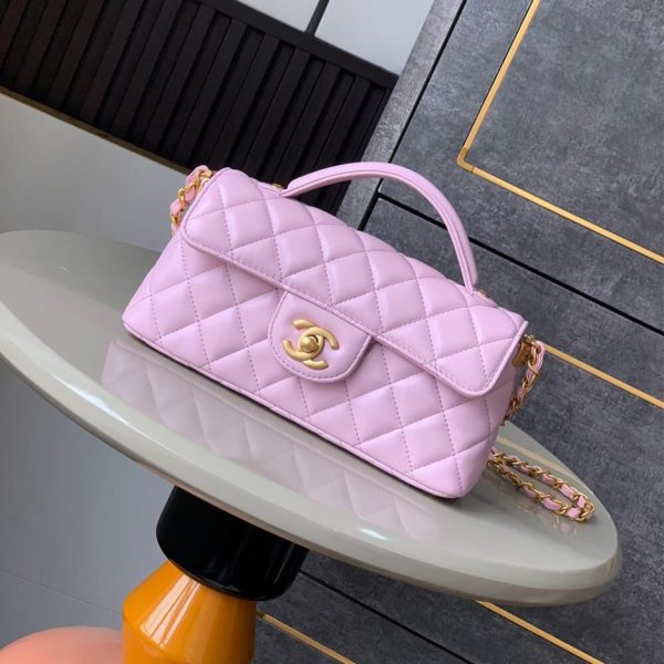 CHANEL Mini Flap Bag with Top Handle(high-end grade)