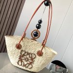 LOEWE Anagram Basket Small Palm and Calfskin Bag(HIGH-END GRADE)