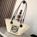LOEWE Anagram Basket Small Palm and Calfskin Bag(HIGH-END GRADE)
