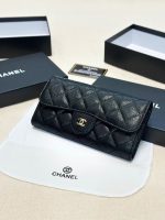 CHANEL Caviar Quilted Large Gusset Flap Wallet