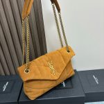 YSL PUFFER small in suede(HIGH-END GRADE)