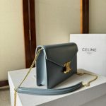 CELINE MARGO Shiny Calfskin Leather Chain Wallet