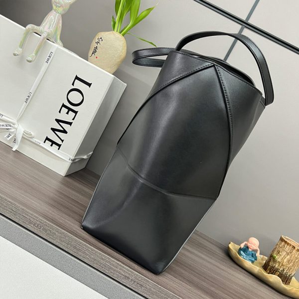 LOEWE Medium Puzzle Fold tote in shiny calfskin(HIGH-END GRADE)