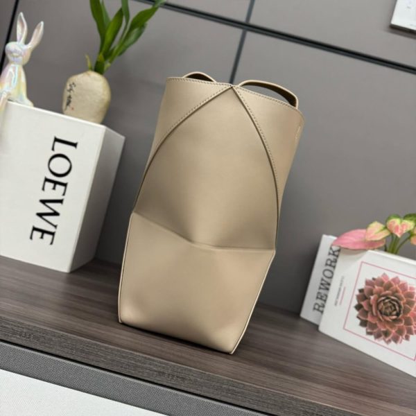 LOEWE Medium Puzzle Fold tote in shiny calfskin(HIGH-END GRADE)