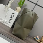LOEWE Medium Puzzle Fold tote in shiny calfskin(HIGH-END GRADE)