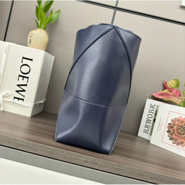 LOEWE Medium Puzzle Fold tote in shiny calfskin(HIGH-END GRADE)