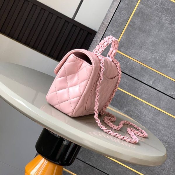 CHANEL Mini Flap Bag with Top Handle(high-end grade)