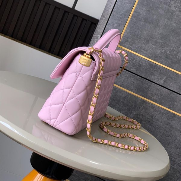 CHANEL large Flap Bag With Top Handle(high-end grade)