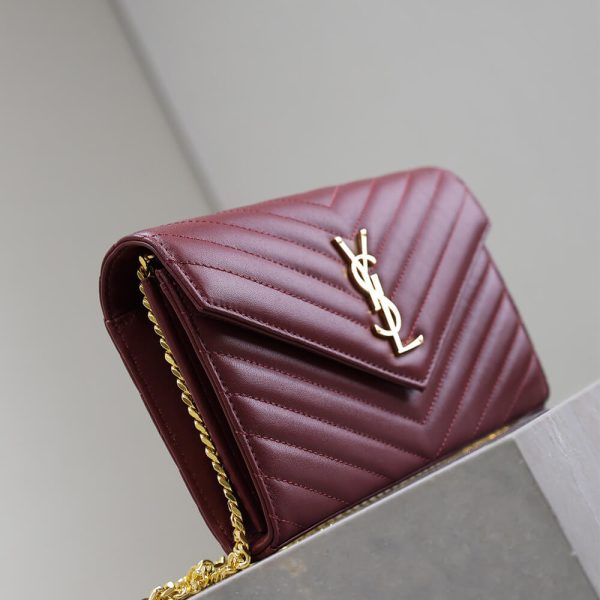 YSL cassandre chain wallet in lambskin
