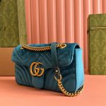 GG Velvet Small Marmont shoulder bag