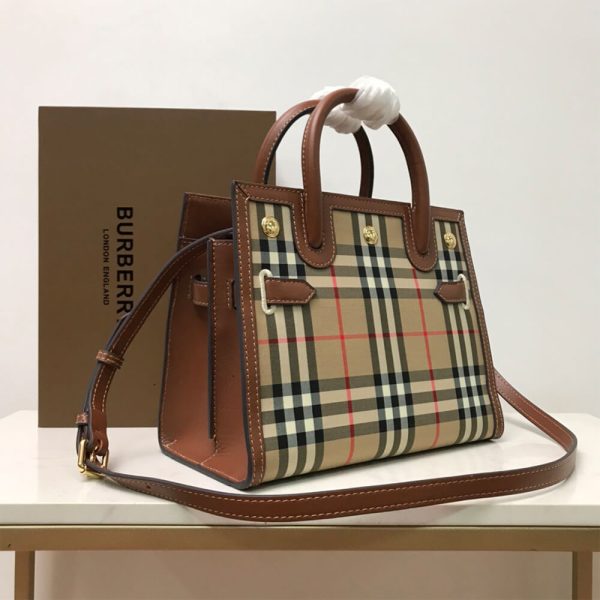 Pocket Medium leather-trimmed canvas tote