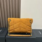 YSL PUFFER small in suede(HIGH-END GRADE)