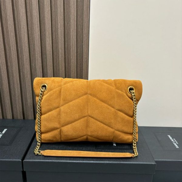 YSL PUFFER small in suede(HIGH-END GRADE)