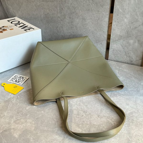 LOEWE Medium Puzzle Fold tote in shiny calfskin(HIGH-END GRADE)