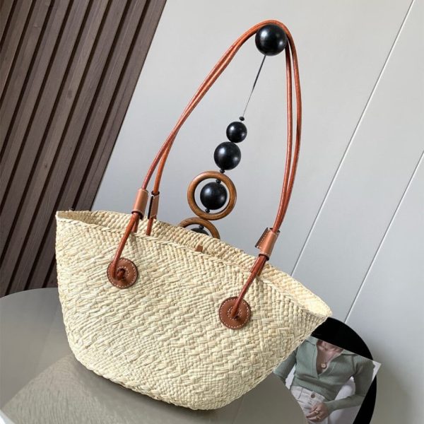 LOEWE Anagram Basket Small Palm and Calfskin Bag(HIGH-END GRADE)