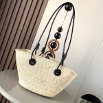 LOEWE Anagram Basket Small Palm and Calfskin Bag(HIGH-END GRADE)