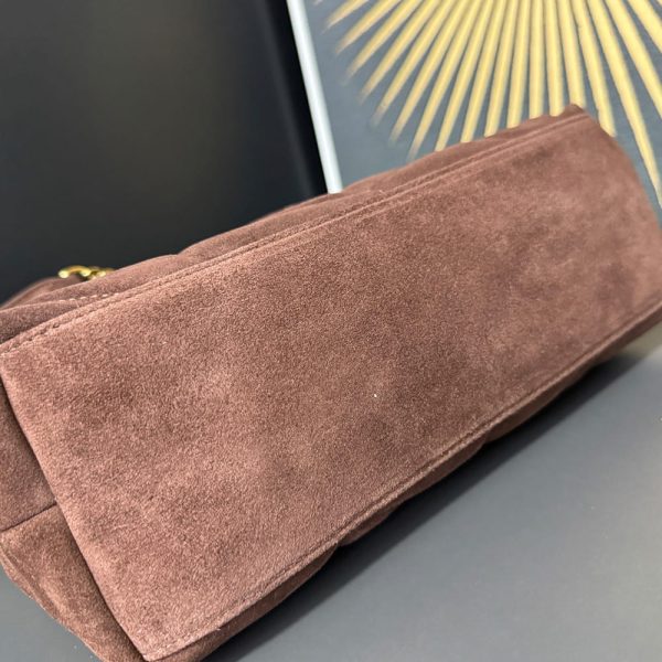 YSL PUFFER small in suede(HIGH-END GRADE)