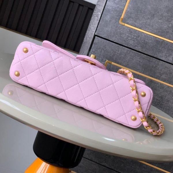 CHANEL Mini Flap Bag with Top Handle(high-end grade)