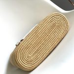 LOEWE Small Square Basket Bag in Raffia and Calfskin(HIGH-END GRADE)