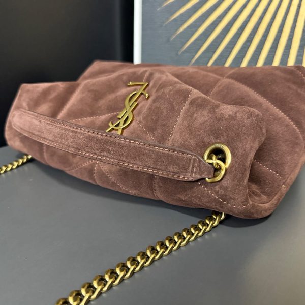YSL PUFFER small in suede(HIGH-END GRADE)