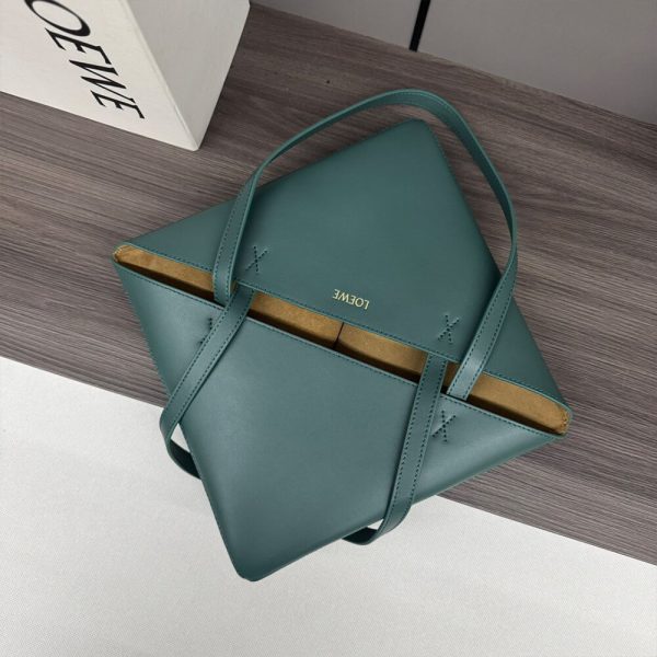 LOEWE Medium Puzzle Fold tote in shiny calfskin(HIGH-END GRADE)