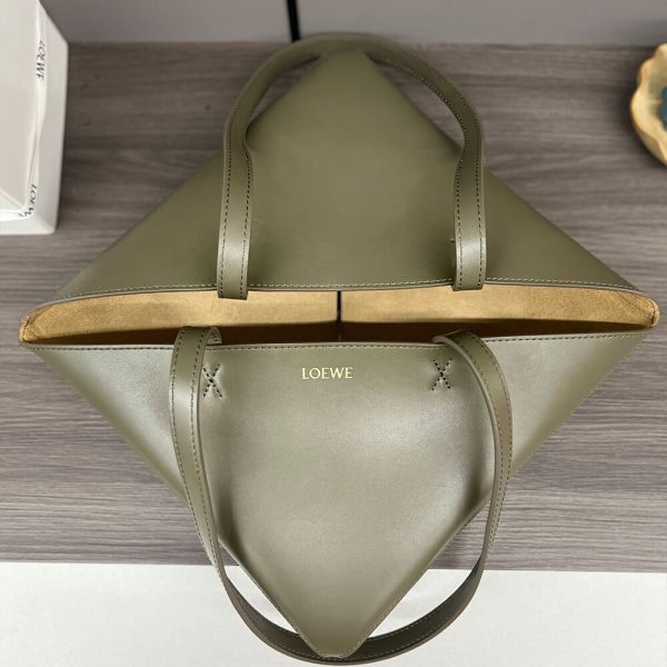 LOEWE Medium Puzzle Fold tote in shiny calfskin(HIGH-END GRADE)