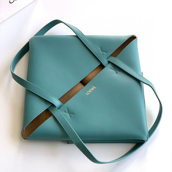 LOEWE Medium Puzzle Fold tote in shiny calfskin(HIGH-END GRADE)